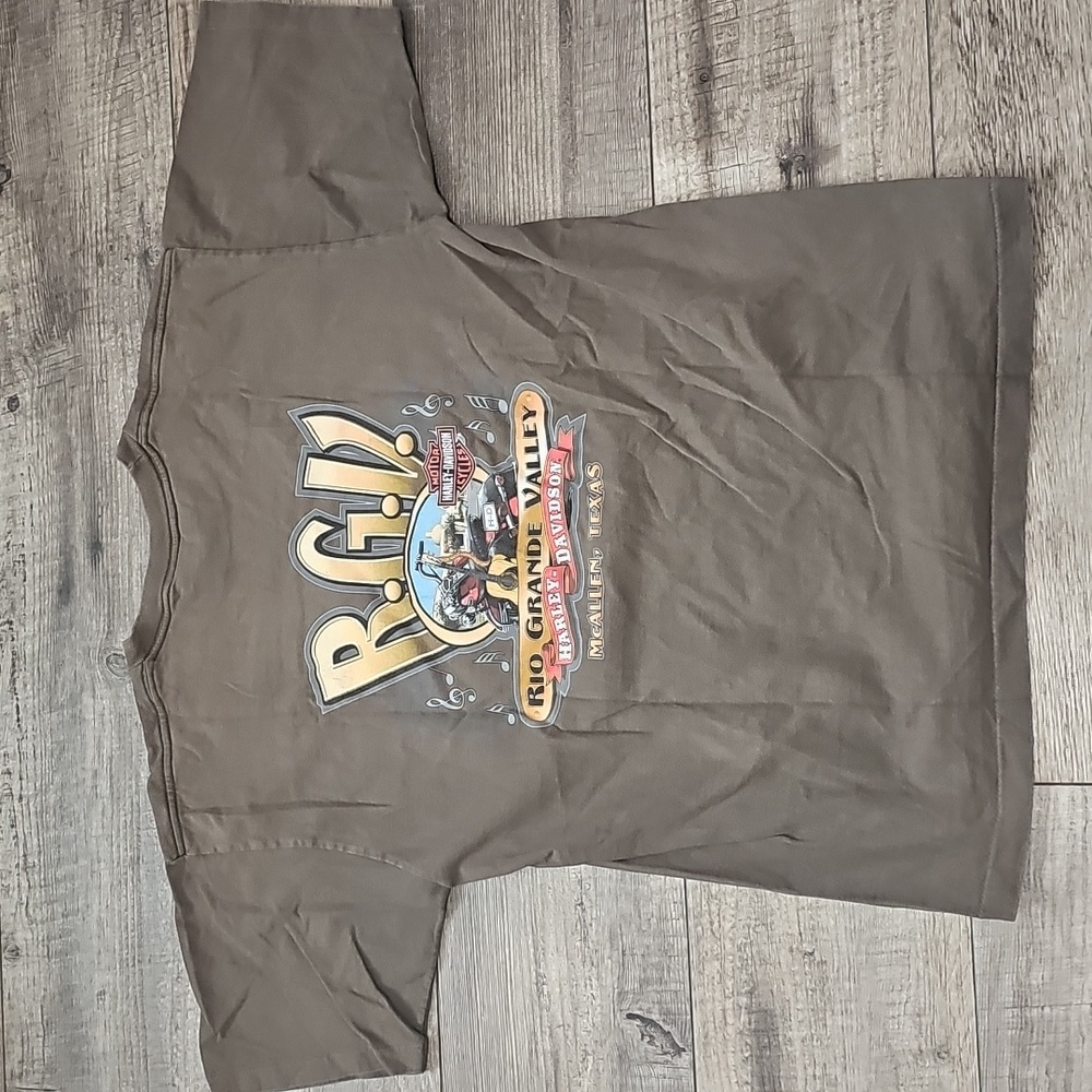 Harley Davidson Vintage  RiovGrande MCAllen Texas T Shirt